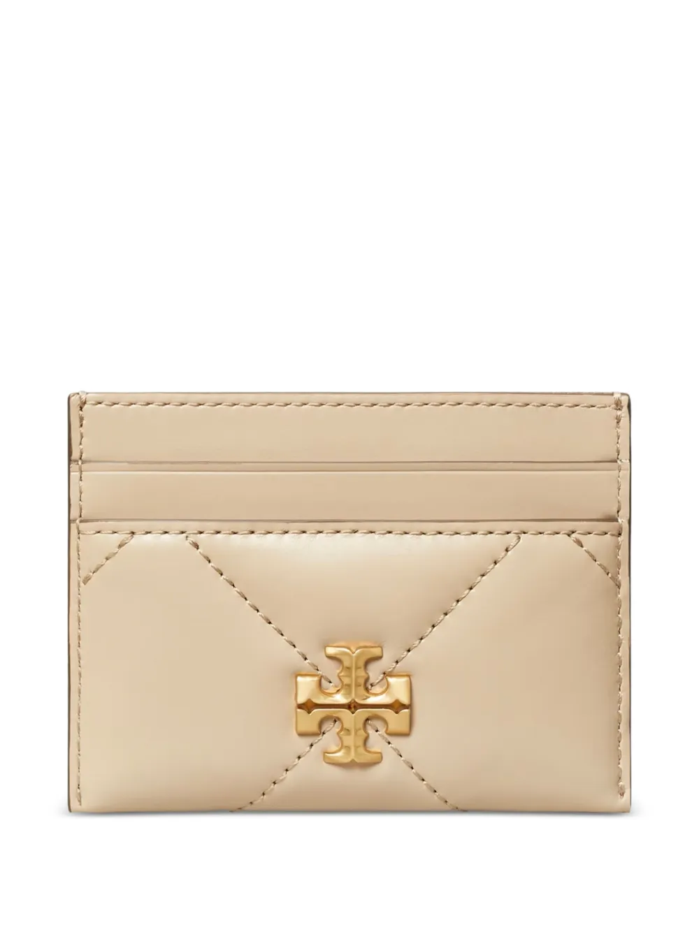 Tory Burch quilted logo card holder - Toni neutri