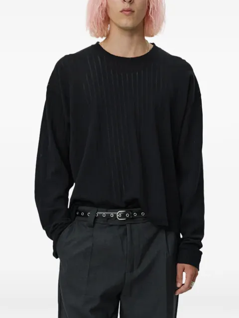 mfpen lace stripe T-shirt