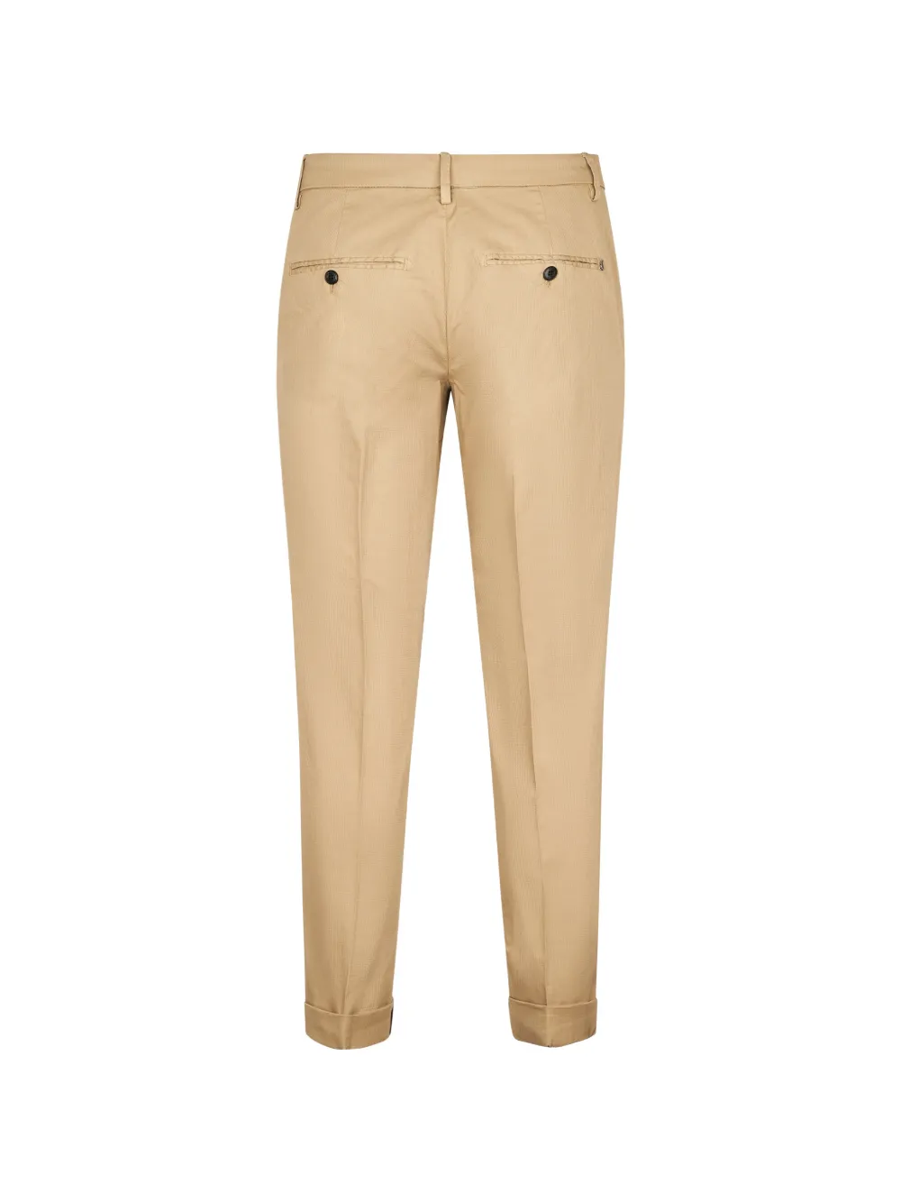DONDUP Broek met logoplakkaat en omslag Beige