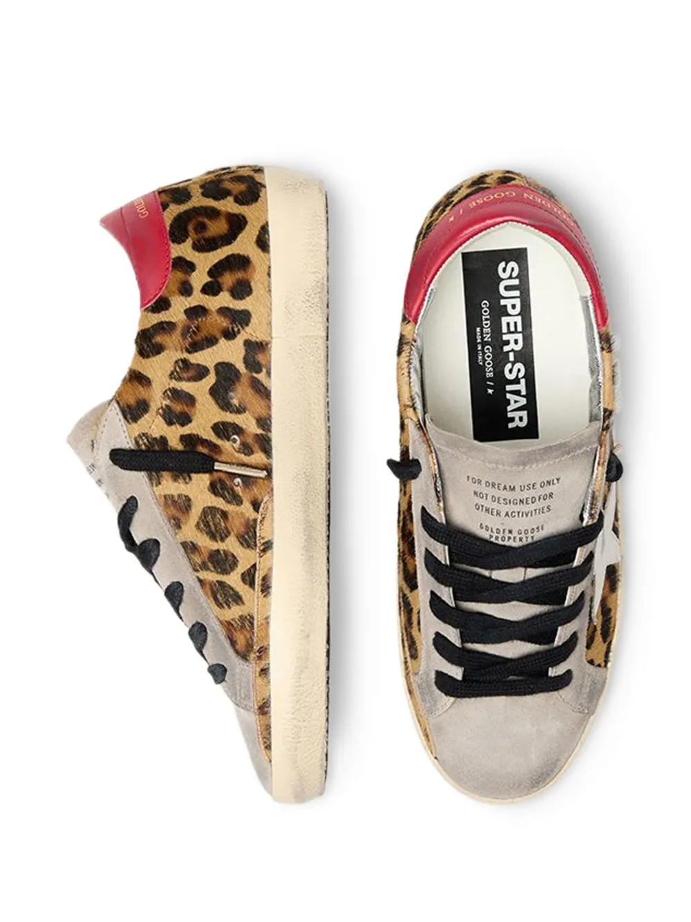 Golden Goose Super-Star sneakers met luipaardprint Bruin