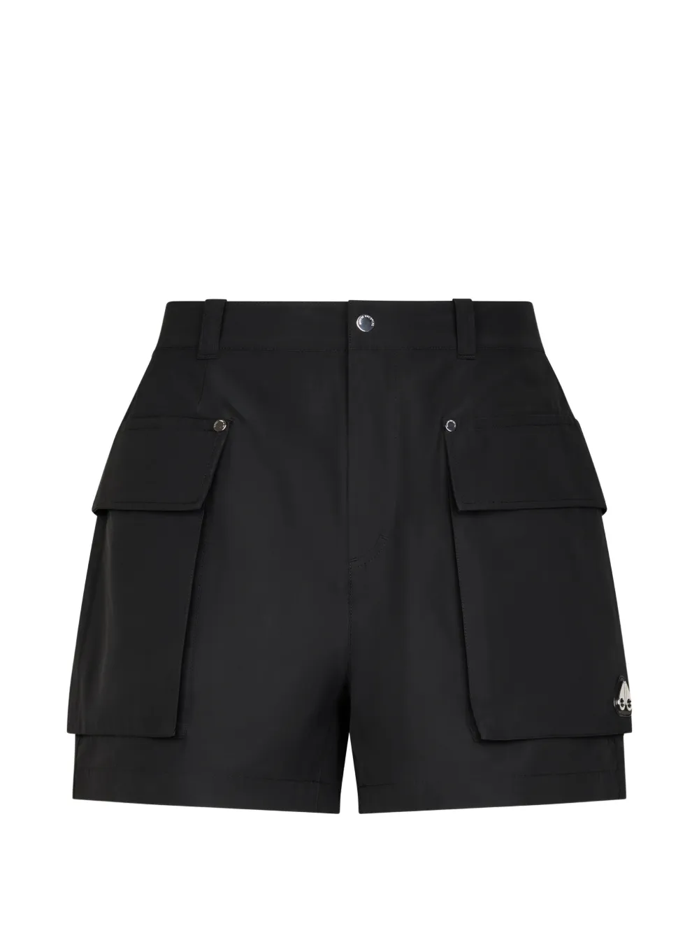 Moose Knuckles logo-plaque cargo shorts - Black