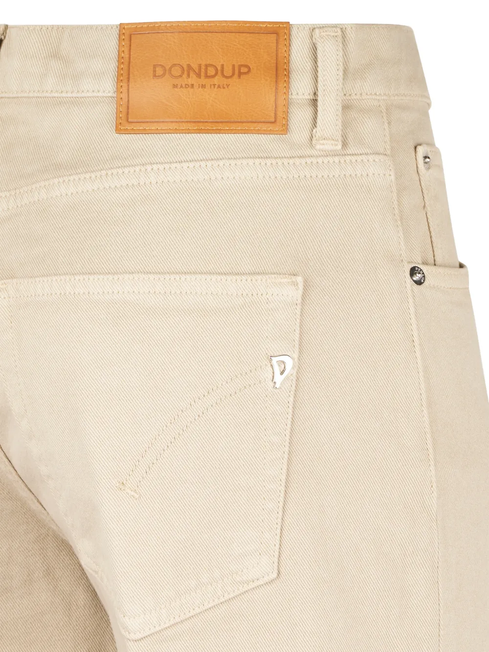 DONDUP Broek met logopatch Beige