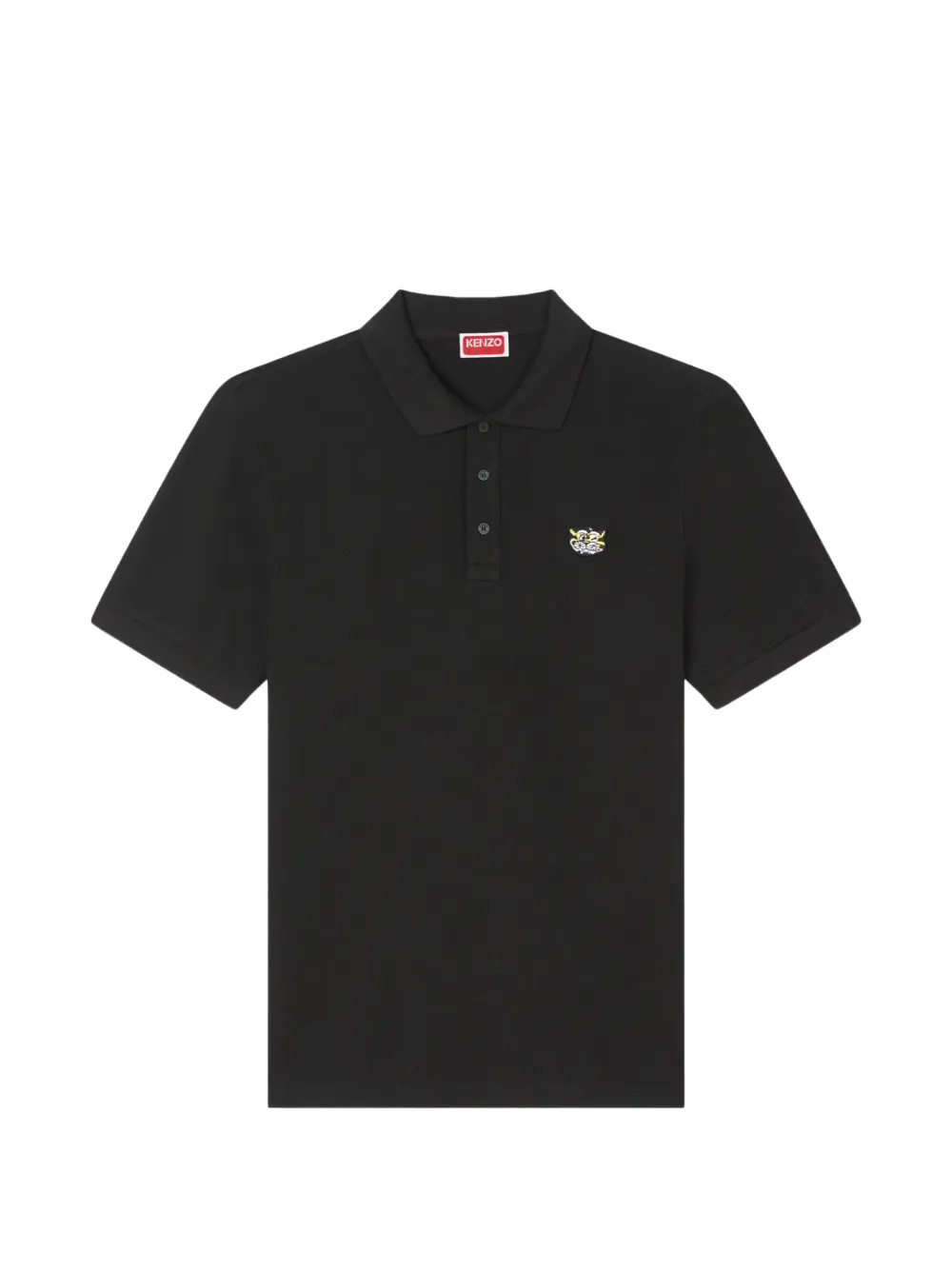 Kenzo logo-appliqué cotton polo shirt - Nero
