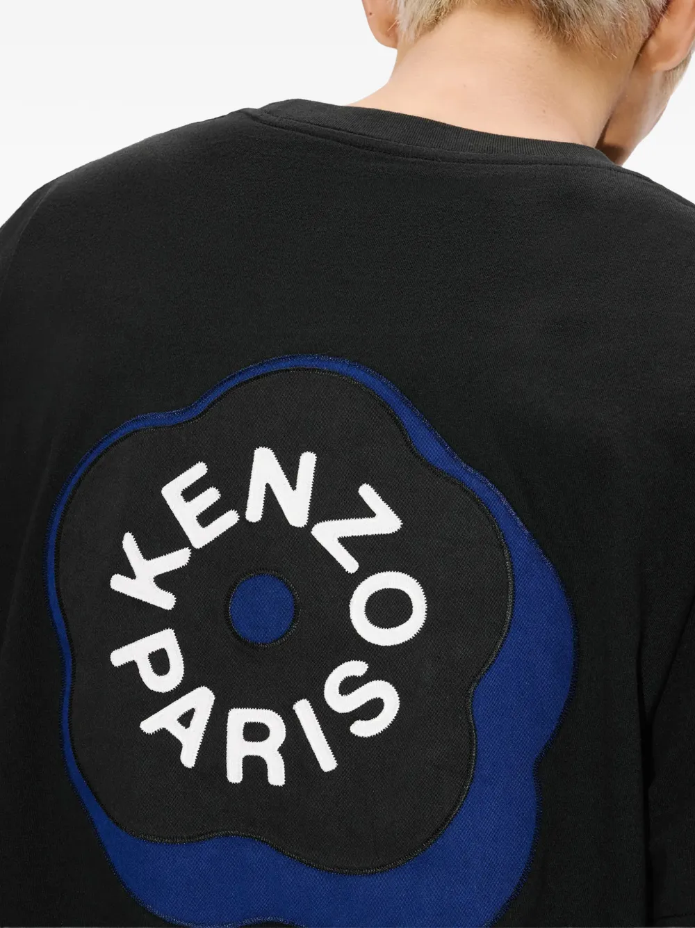 Kenzo T-shirt met bloemapplicatie Zwart