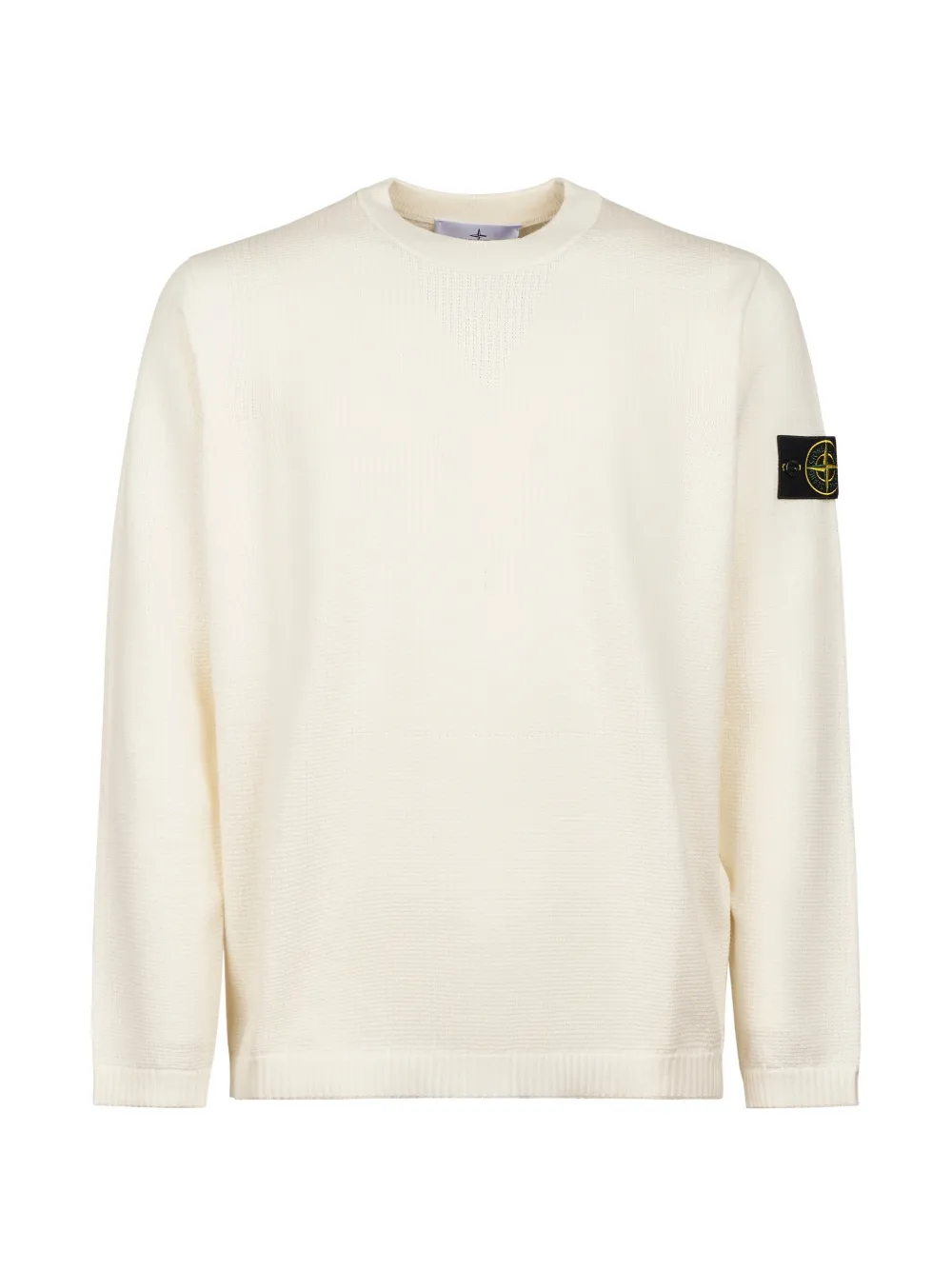 Stone Island patch crew-neck sweater - Nude