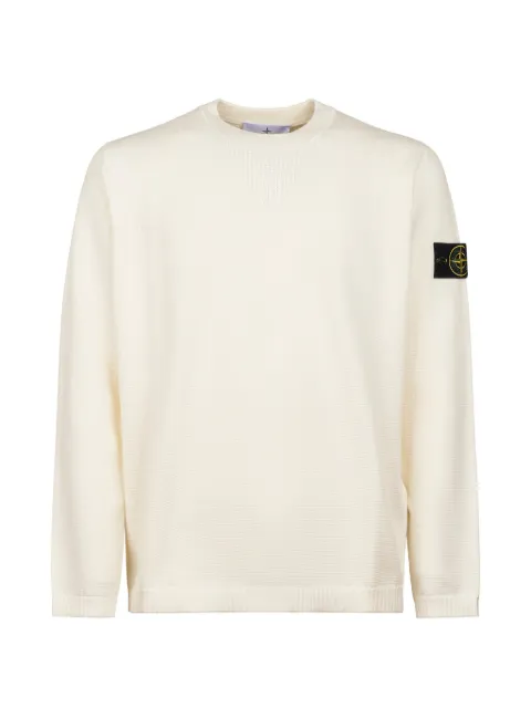 Stone Island patch crew-neck sweater
