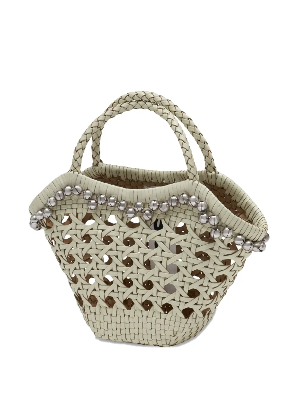 Osoi Lip braided-handle tote bag - Beige
