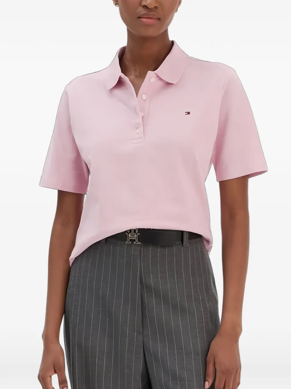 Tommy Hilfiger 1985 Collection Flag piqué poloshirt Roze