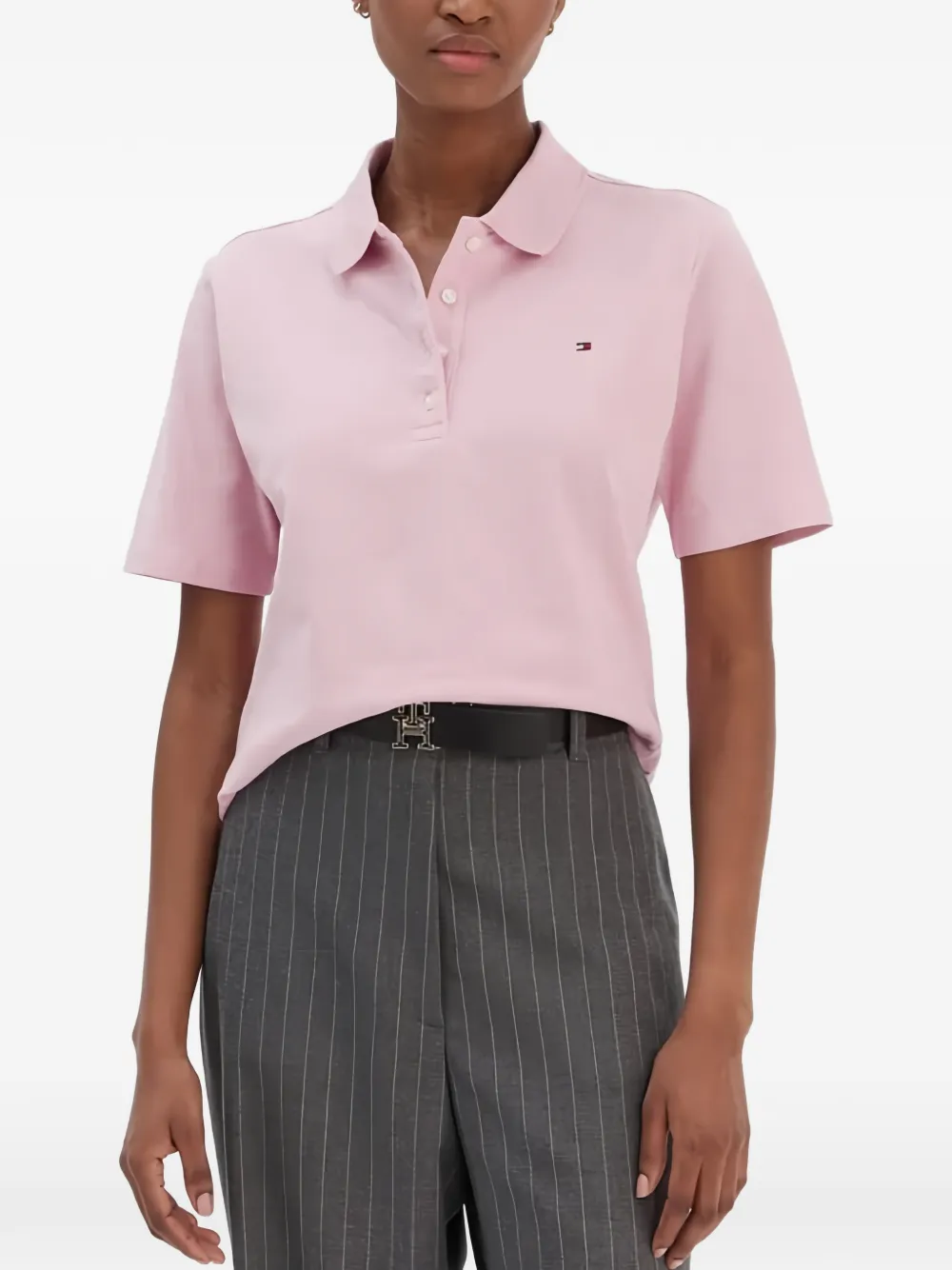 Tommy Hilfiger 1985 collection flag pique polo shirt - Rosa