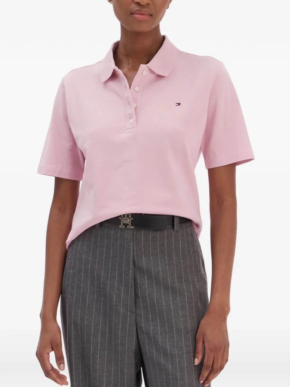 Tommy Hilfiger 1985 Collection Flag piqué poloshirt Roze