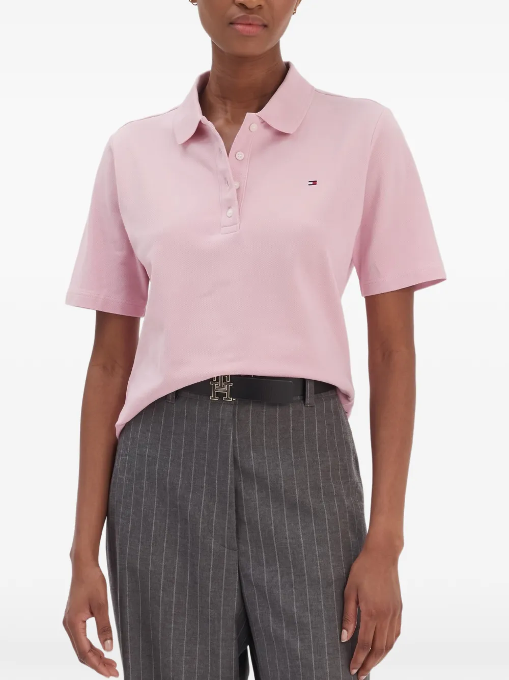 Tommy Hilfiger 1985 collection flag pique polo shirt - Rosa