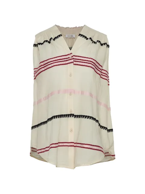 Devotion striped V-neck top