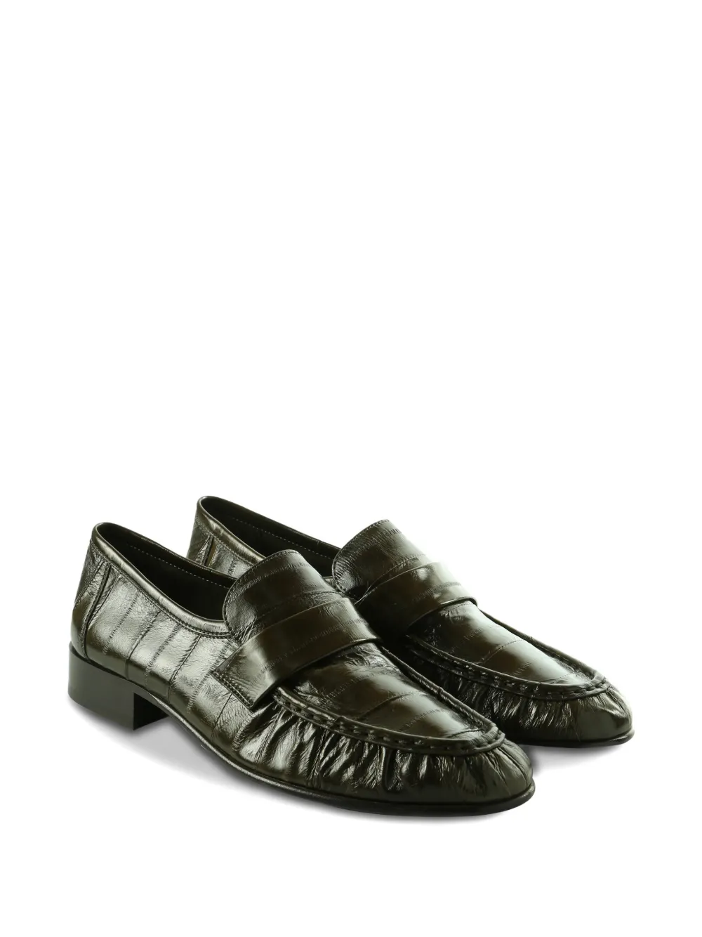 The Row textured loafers - Groen