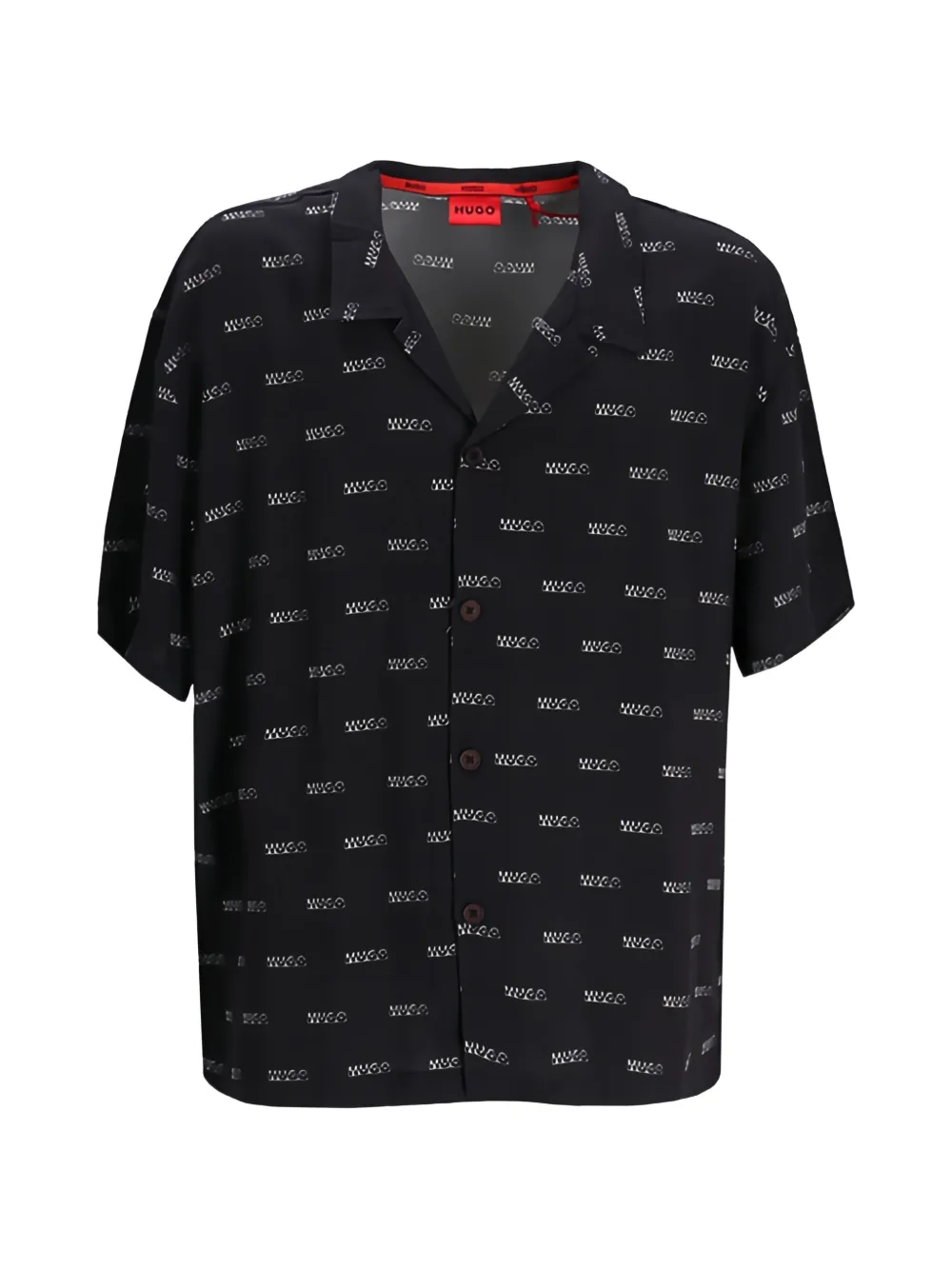 HUGO Camicia con logo - Nero
