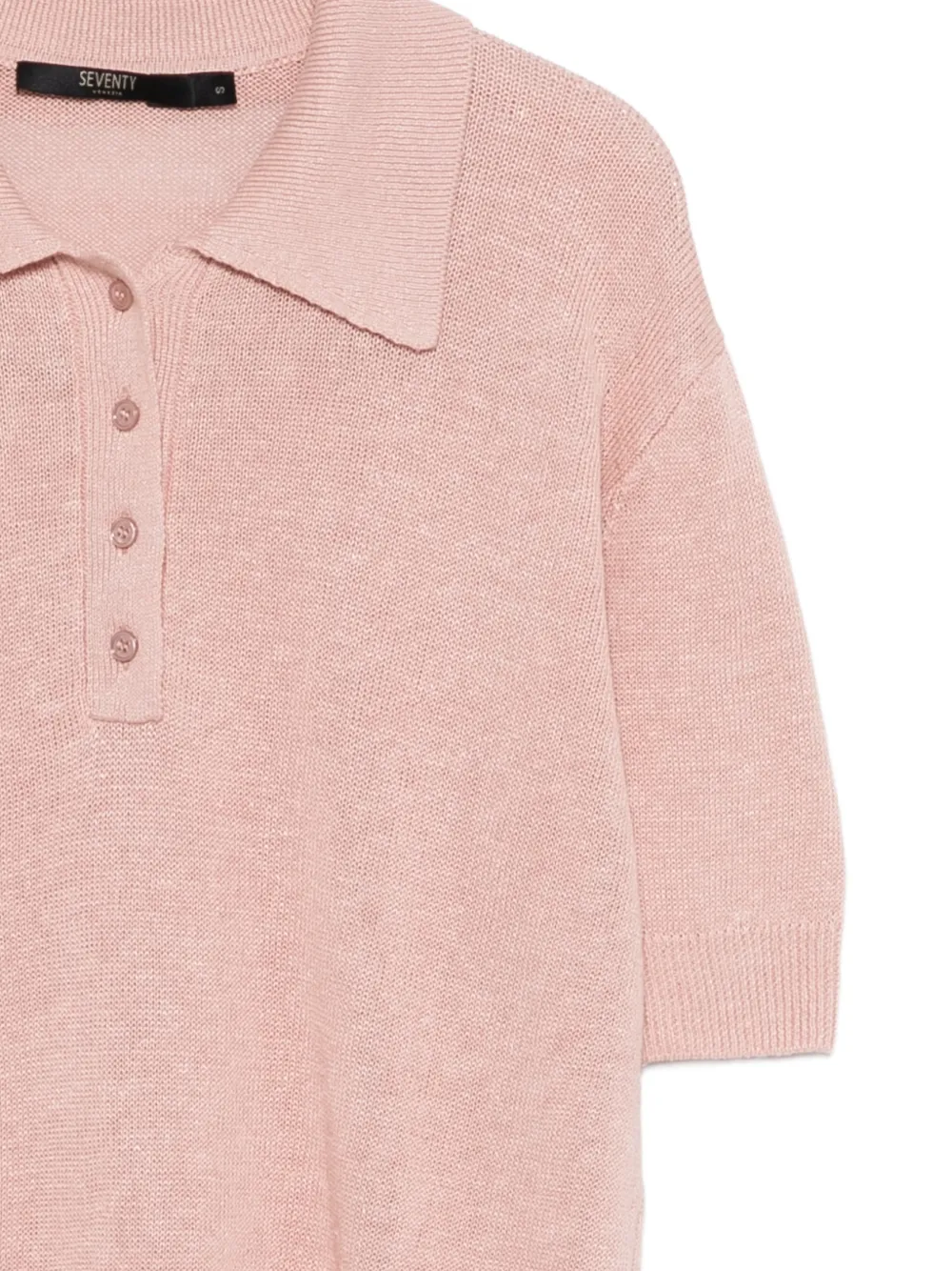  Seventy Buttoned Polo Top - Pink 