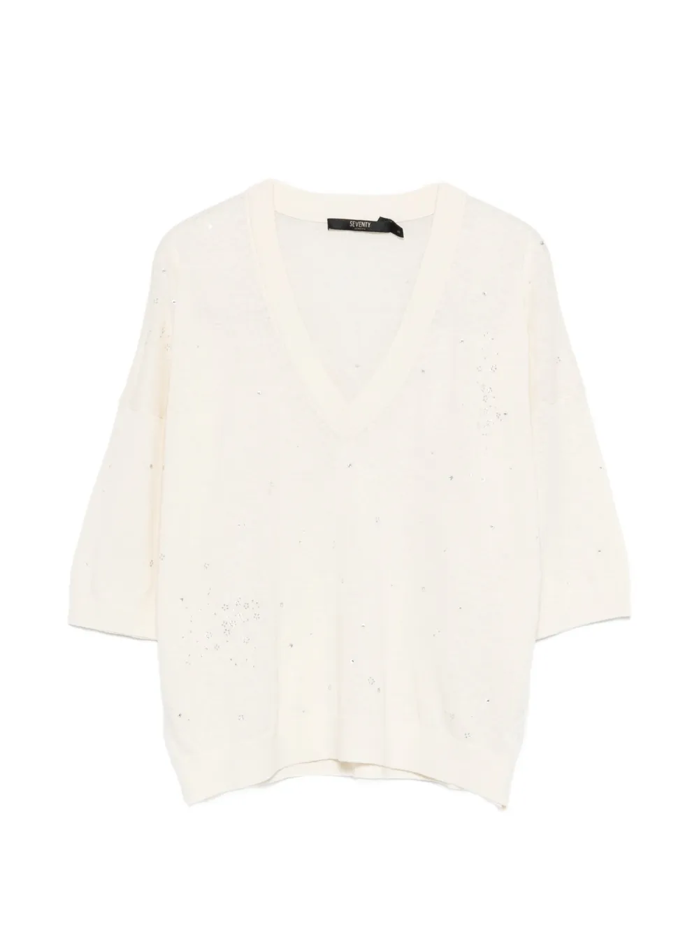 Seventy sequin V-neck top - Toni neutri