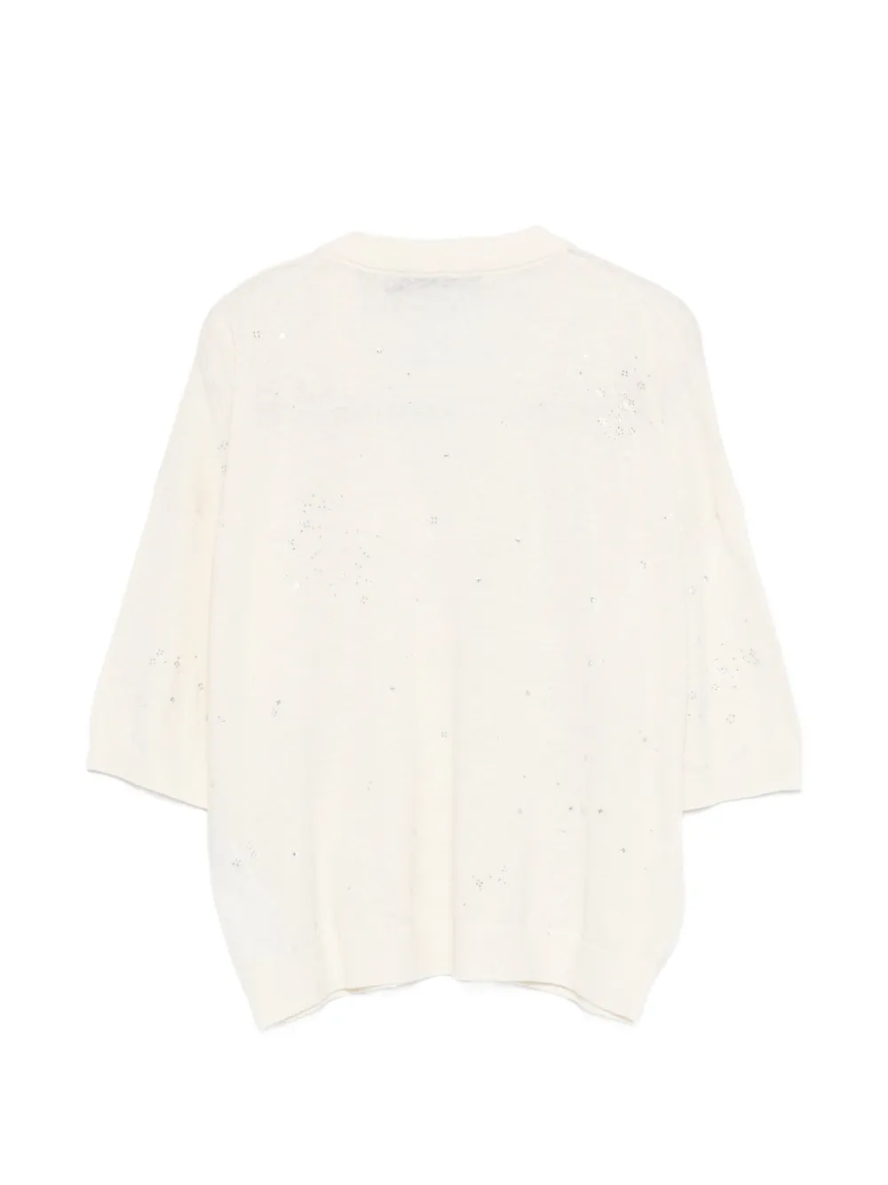  Seventy Sequin V-neck Top - Neutrals 