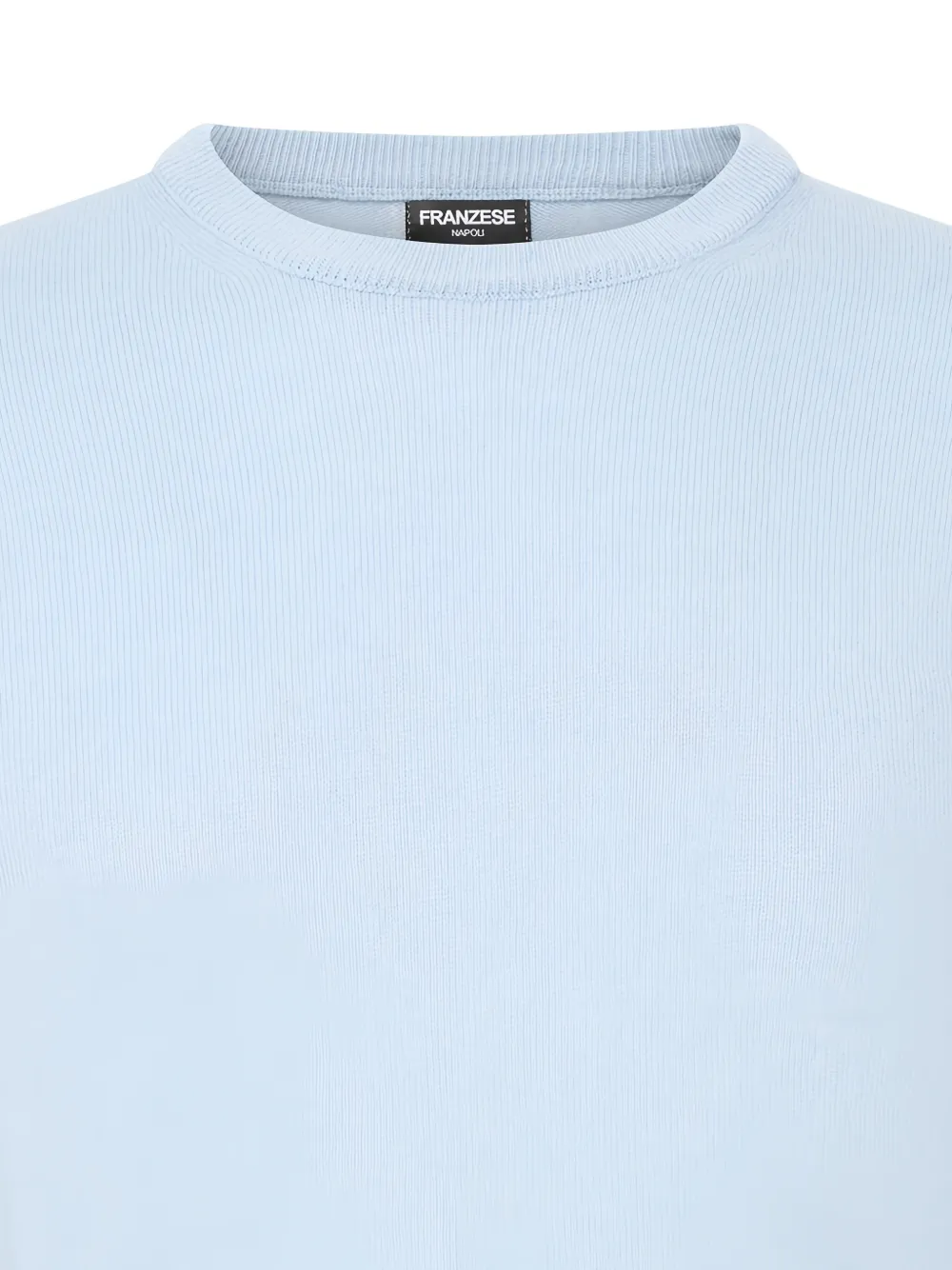 FRANZESE COLLECTION Geribbelde sweater met ronde hals Blauw
