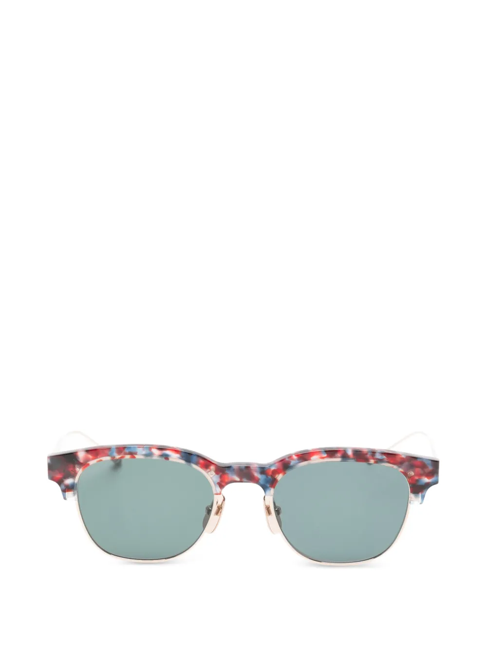 Thom Browne Eyewear patterned-frame sunglasses - Oro