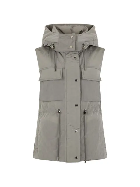 Moorer hooded pocket waistcoat