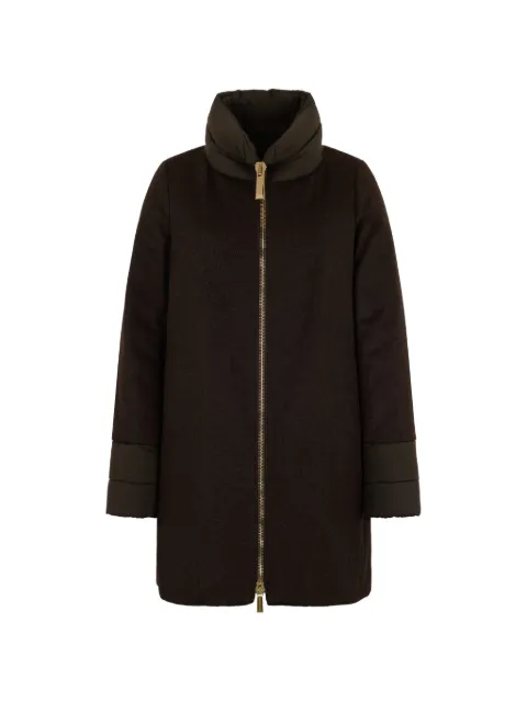 Moorer high-neck zip coat