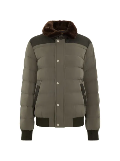 Moorer button high-neck padded jacket