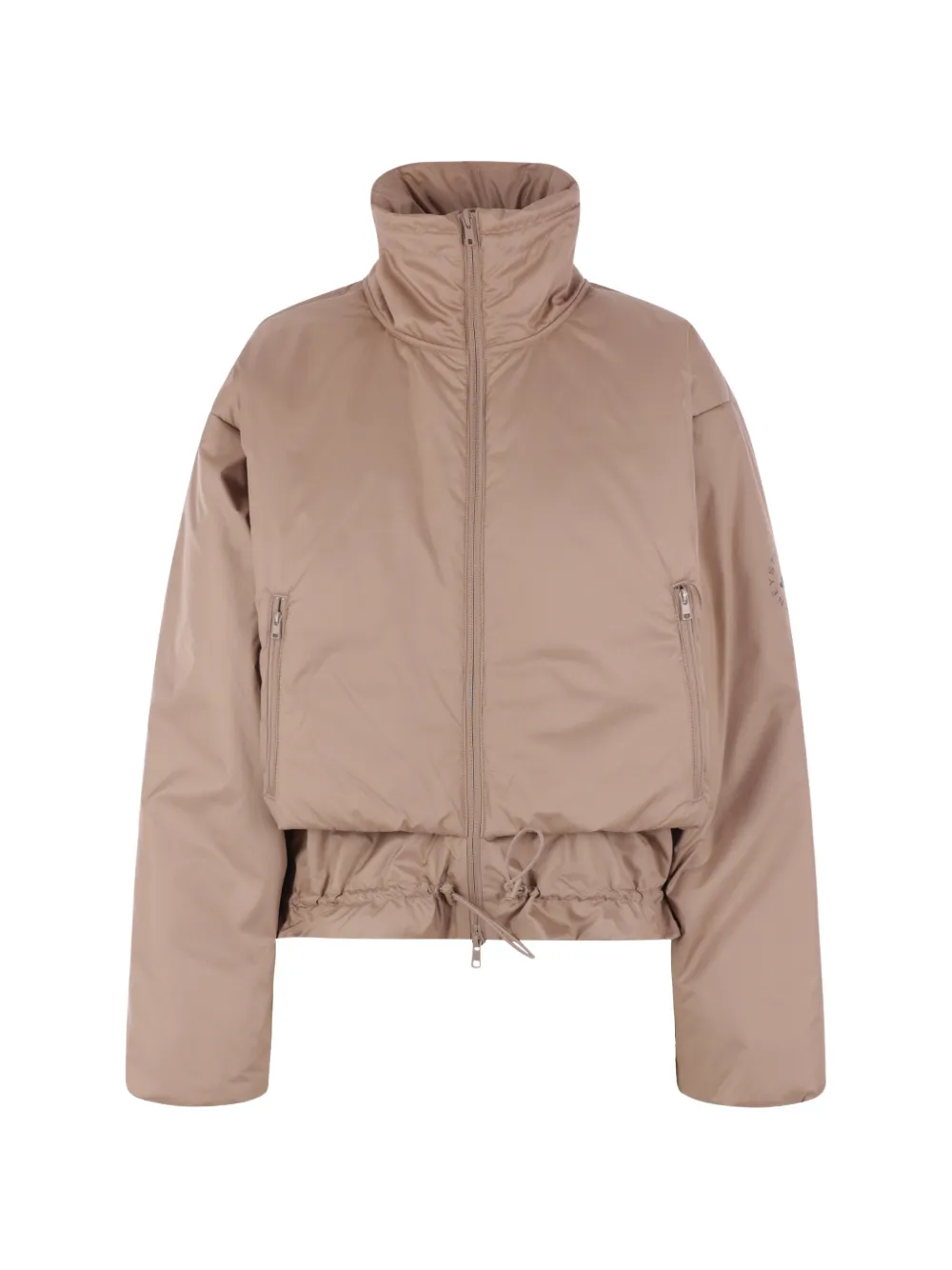 adidas by Stella McCartney padded drawstring-hem jacket - Marrone