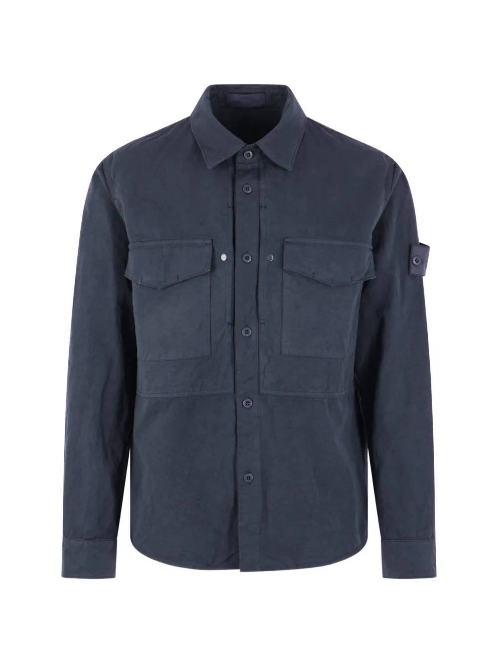 Stone Island Ghost buttoned badge shirt - Blu