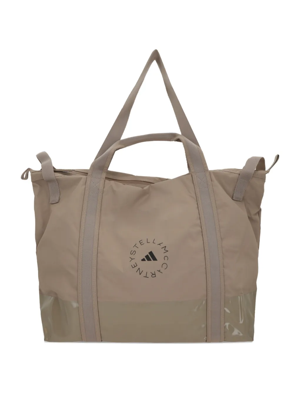 adidas by Stella McCartney logo-print zip tote bag - Toni neutri