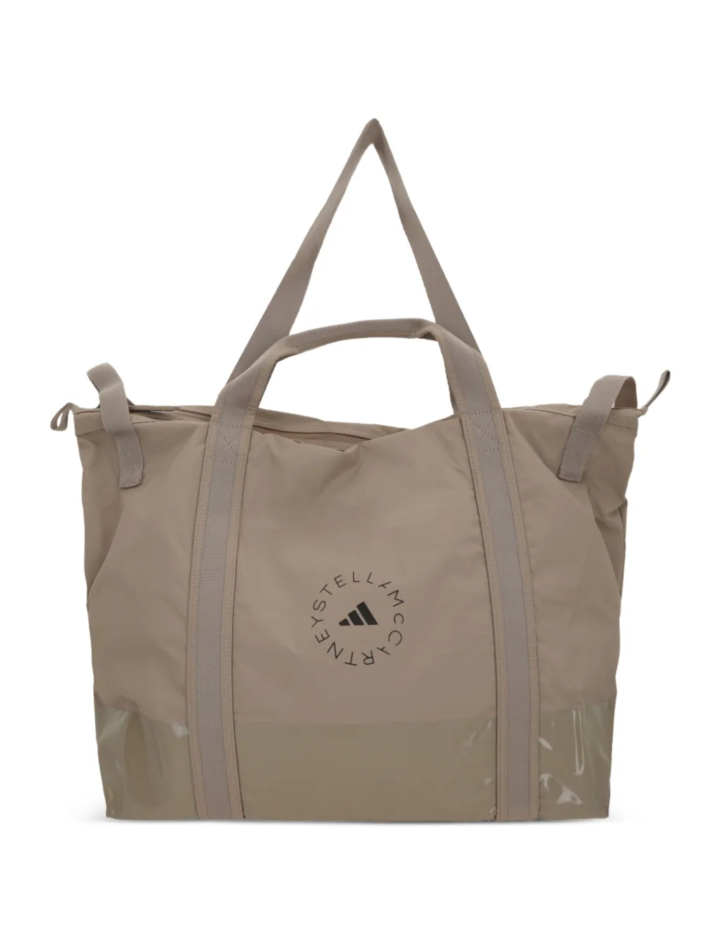 adidas by Stella McCartney logo-print zip tote bag - Toni neutri