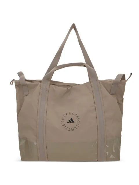 adidas logo-print zip tote bag
