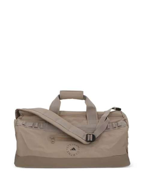 adidas by Stella McCartney bolsa de viaje con etiqueta y logo estampado