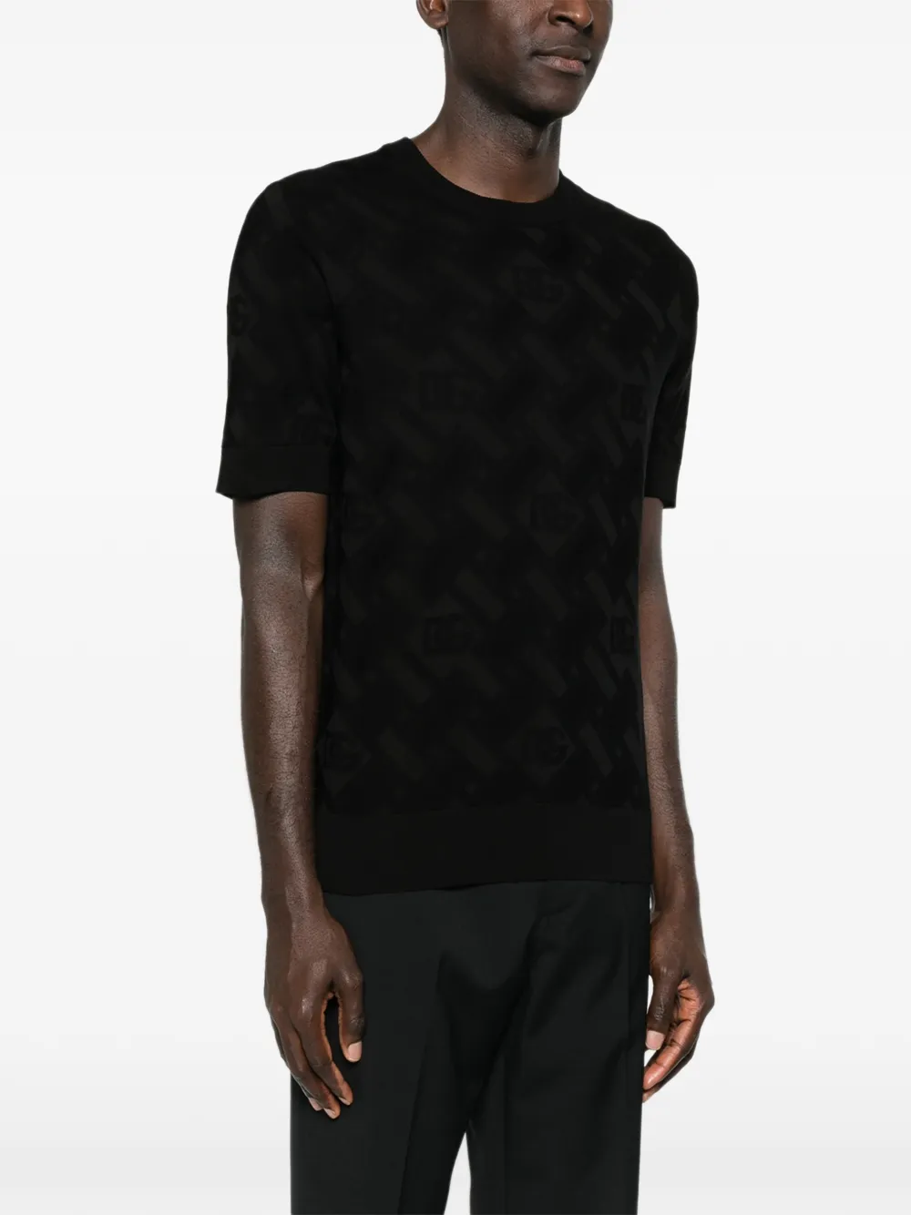 Dolce & Gabbana T-shirt met logoprint Zwart