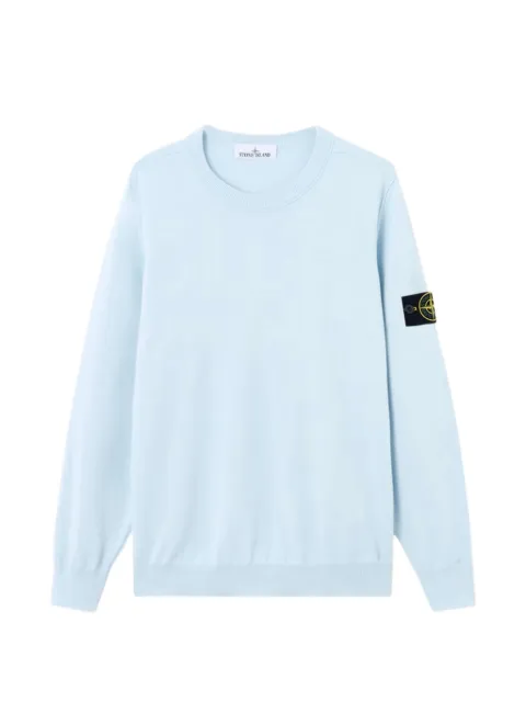 Stone Island logo-patch crew-neck sweatshirt