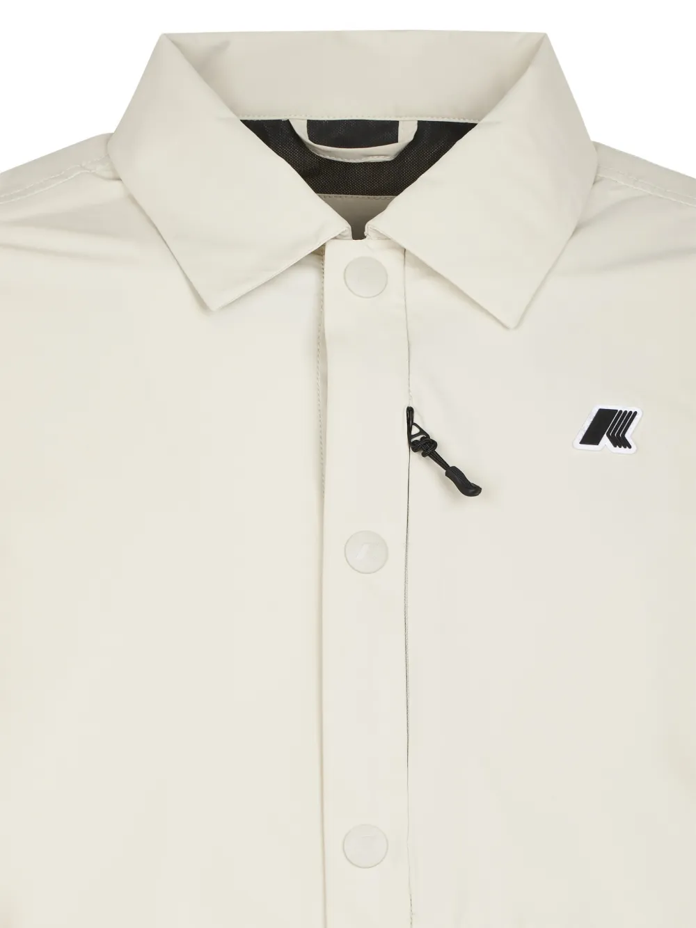 K-Way Button-down jack met logodetail Beige