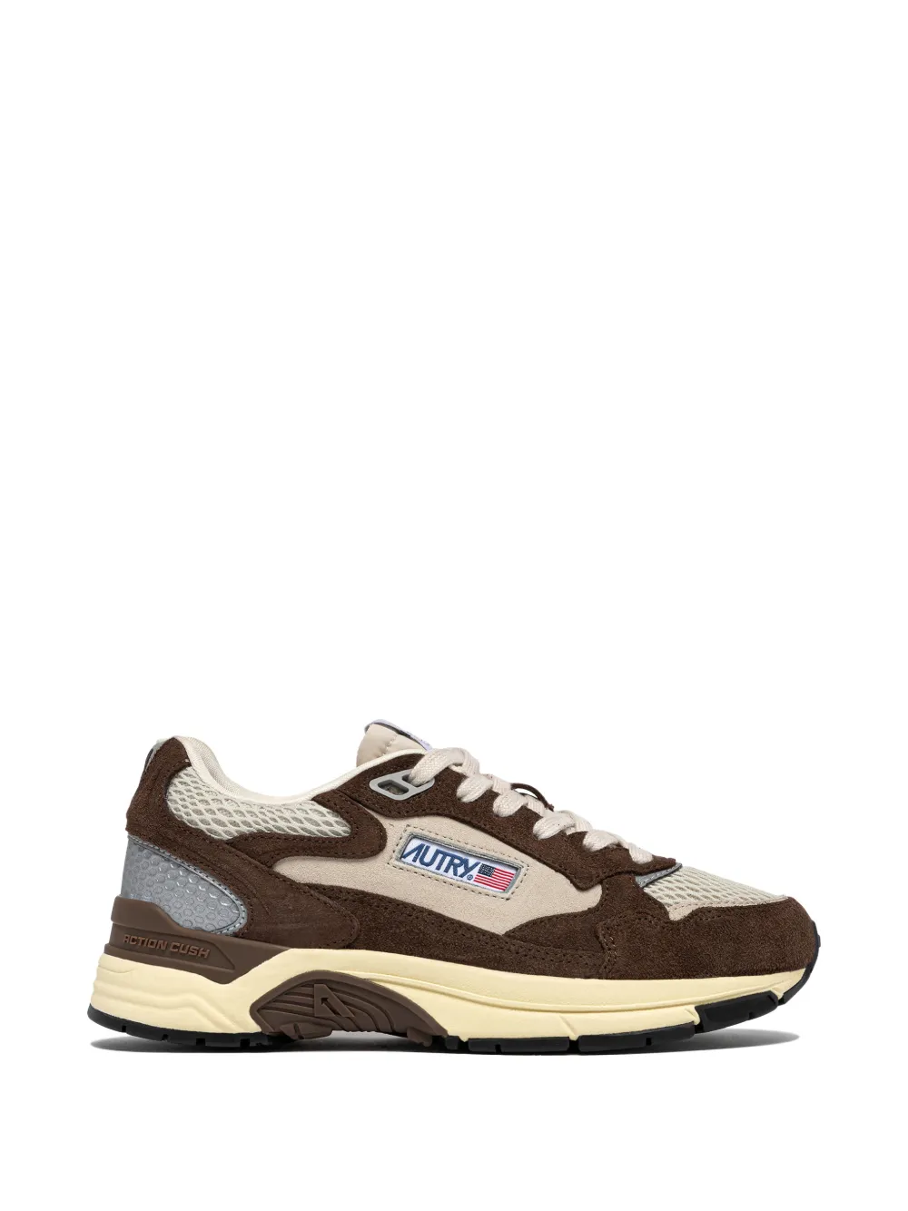 Autry Hyperway sneakers met suède vlak Beige