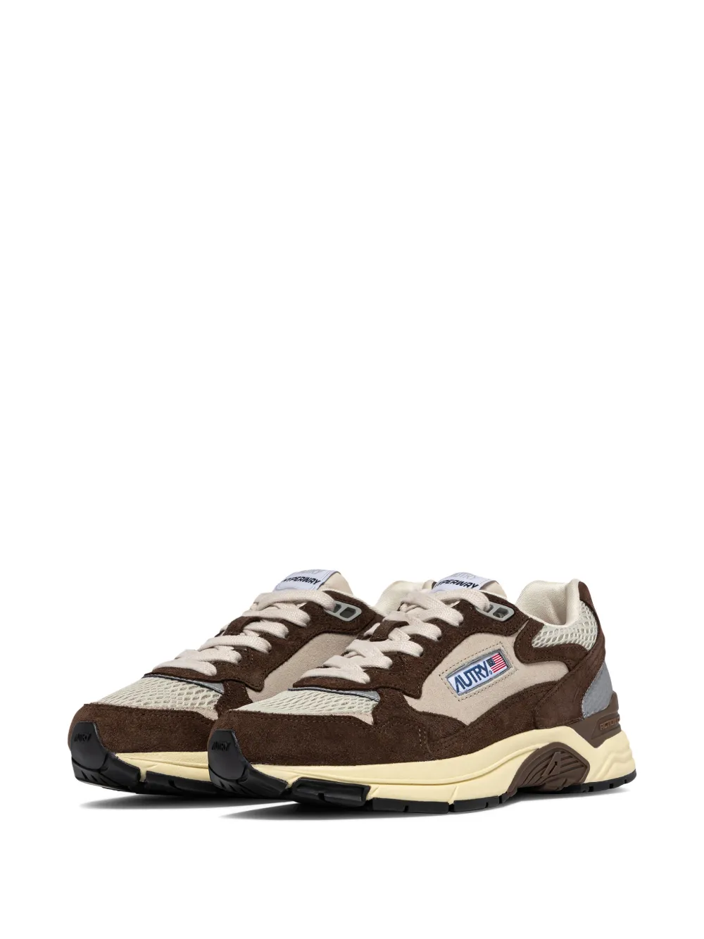 Autry Hyperway sneakers met suède vlak Beige