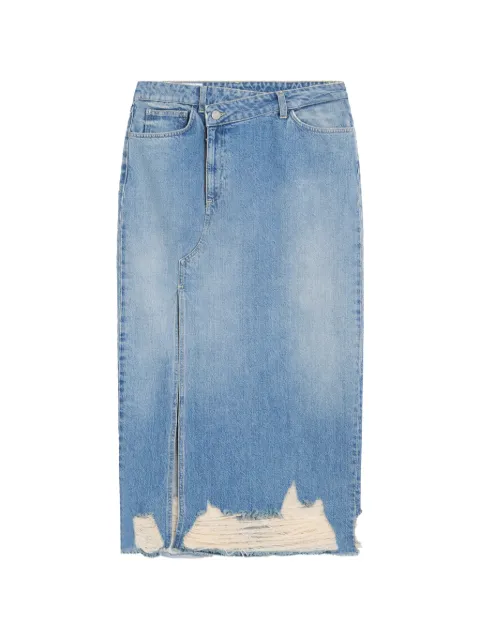 DONDUP ripped slit midi skirt