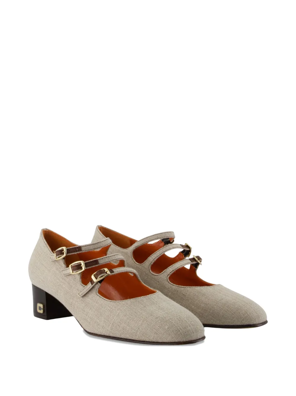 Carel Paris Kina buckled canvas pumps Beige