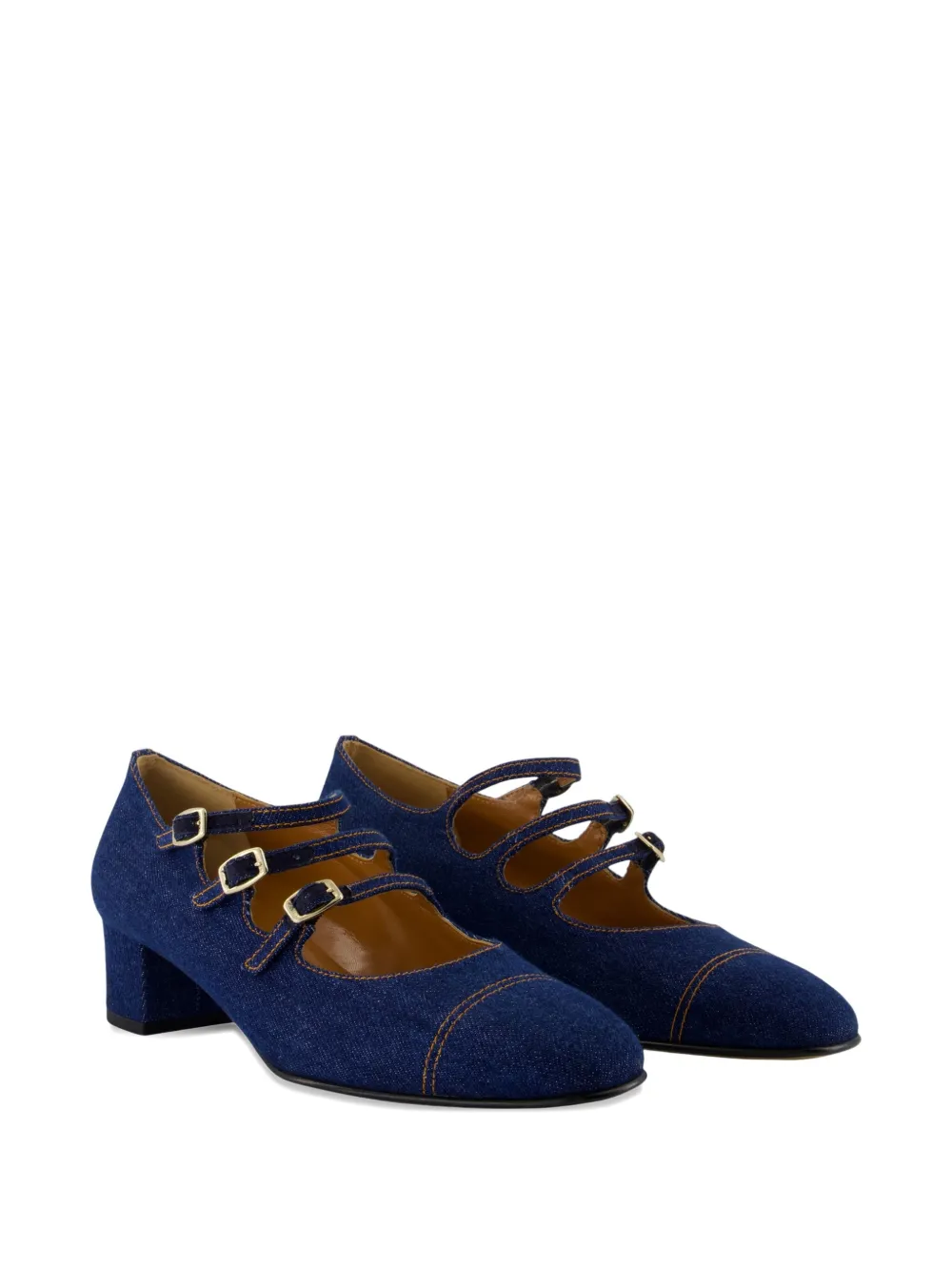 Carel Paris Kina buckled denim pumps Blauw