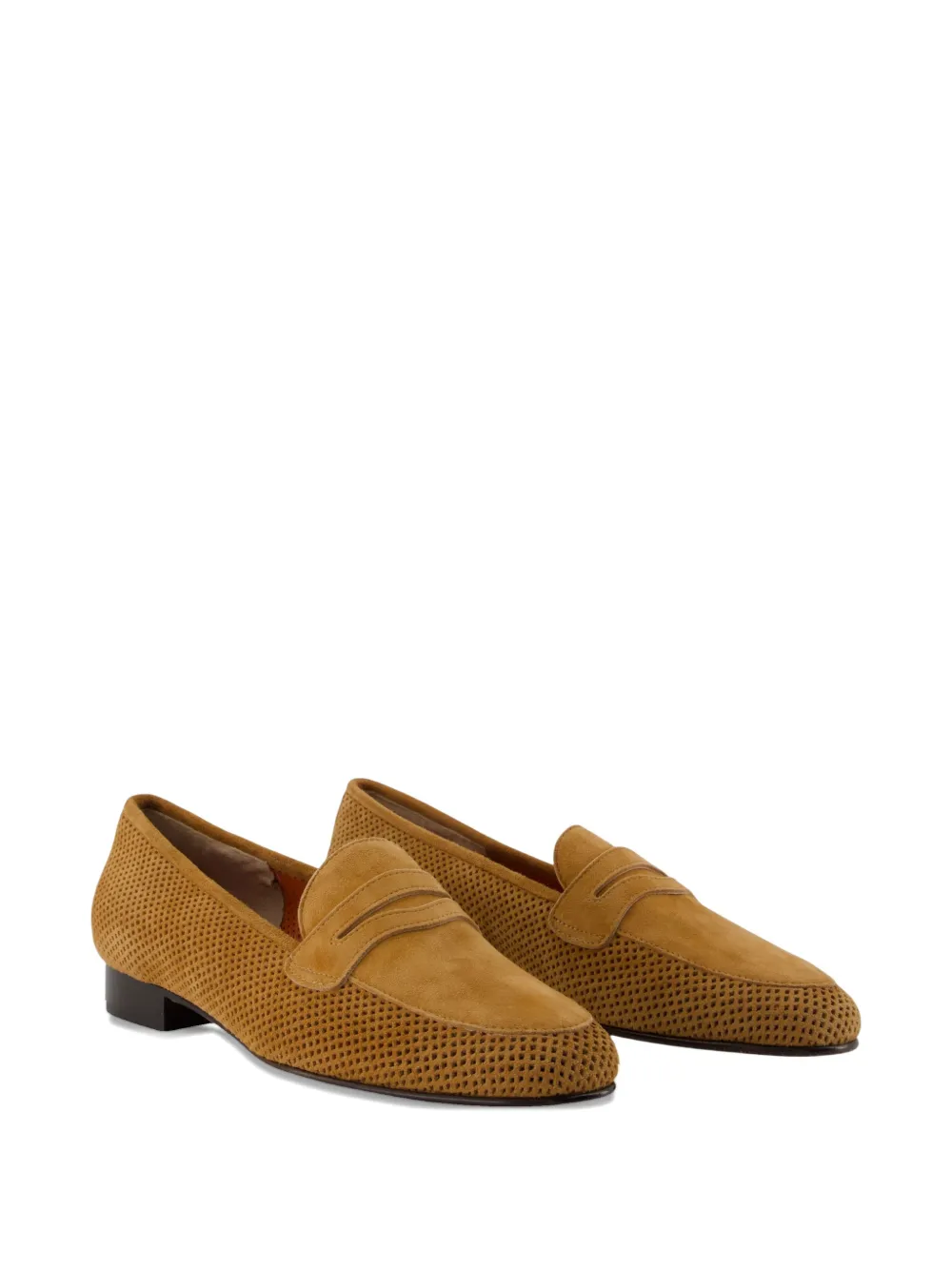 Carel Paris 2100 perforated almond-toe loafers - Bruin