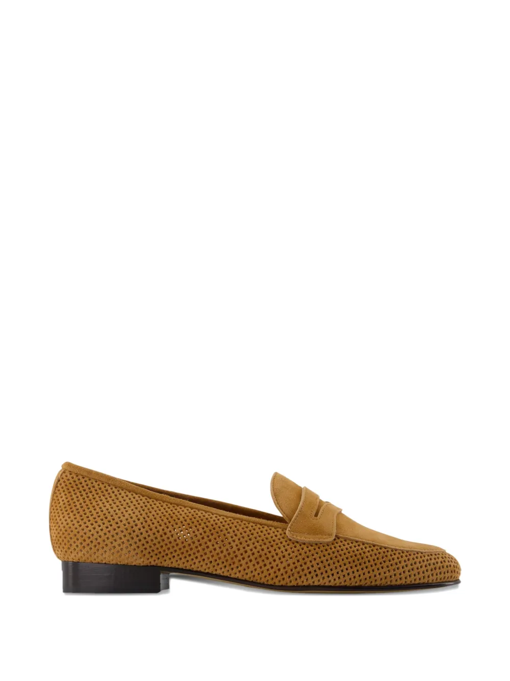 Carel Paris 2100 perforated almond-toe loafers - Marrone