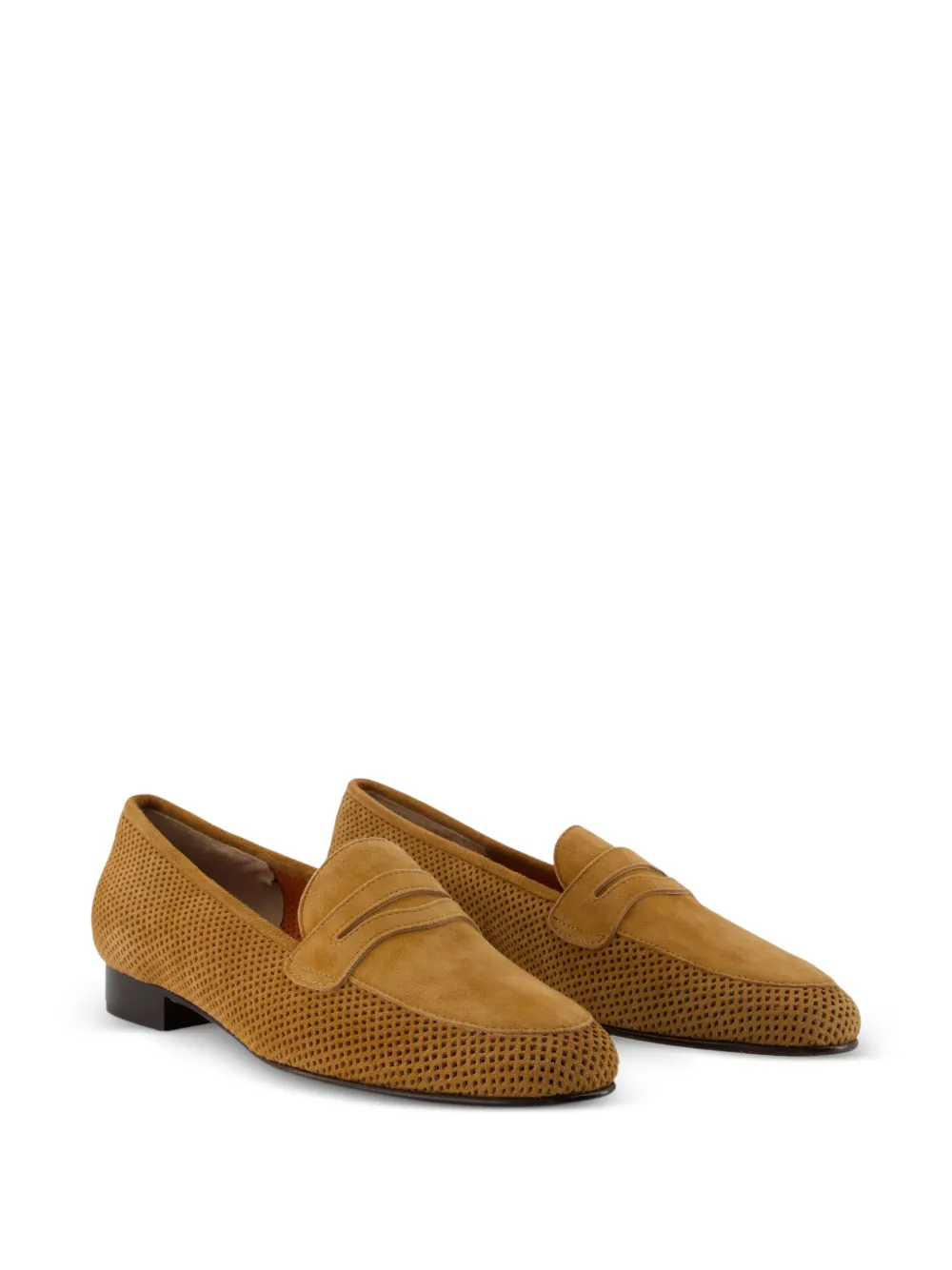 Carel Paris 2100 geperforeerde loafers met ronde neus Bruin