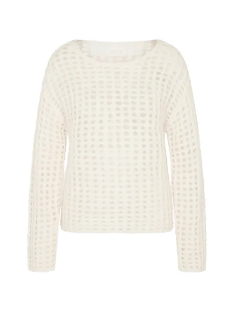 Juvia alpaca mesh-effect sweater