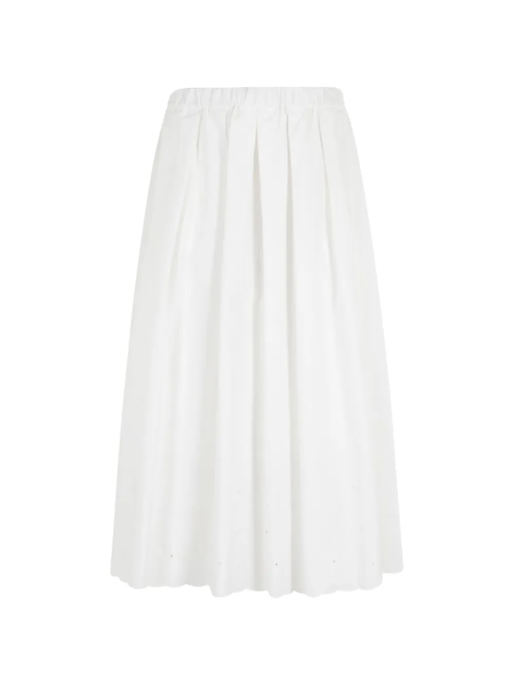 Weekend Max Mara scalloped cotton skirt - Bianco
