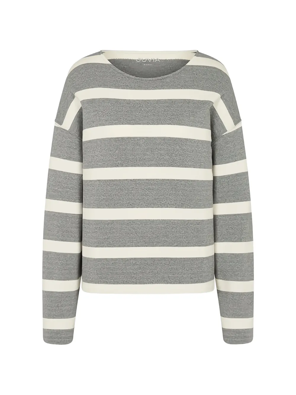 Juvia logo-sleeve striped sweater - Grigio