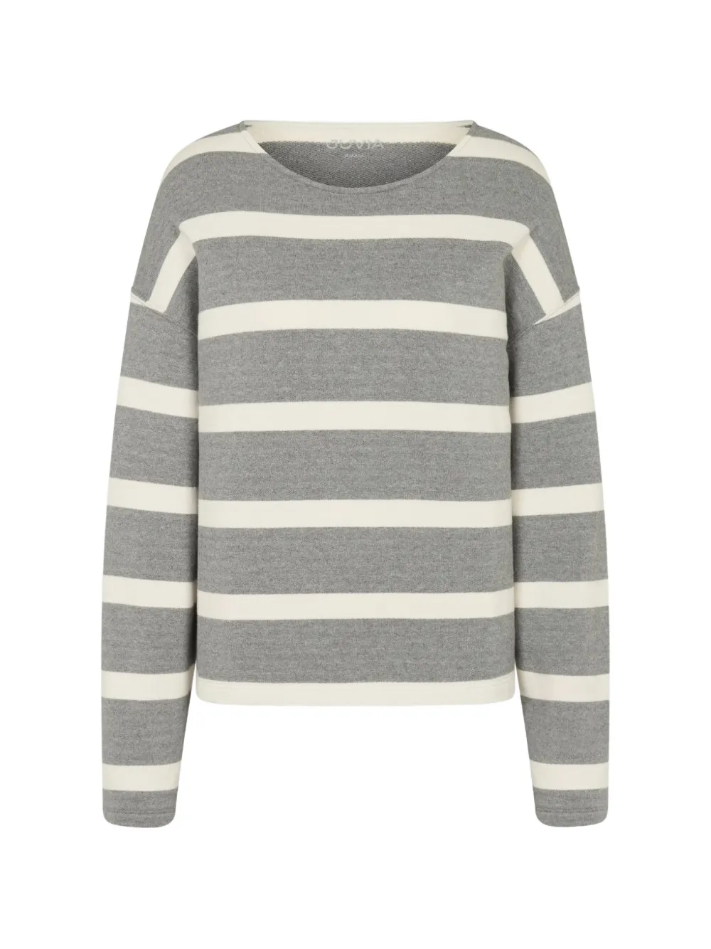 Juvia pull rayé à logo | gris | Image 1