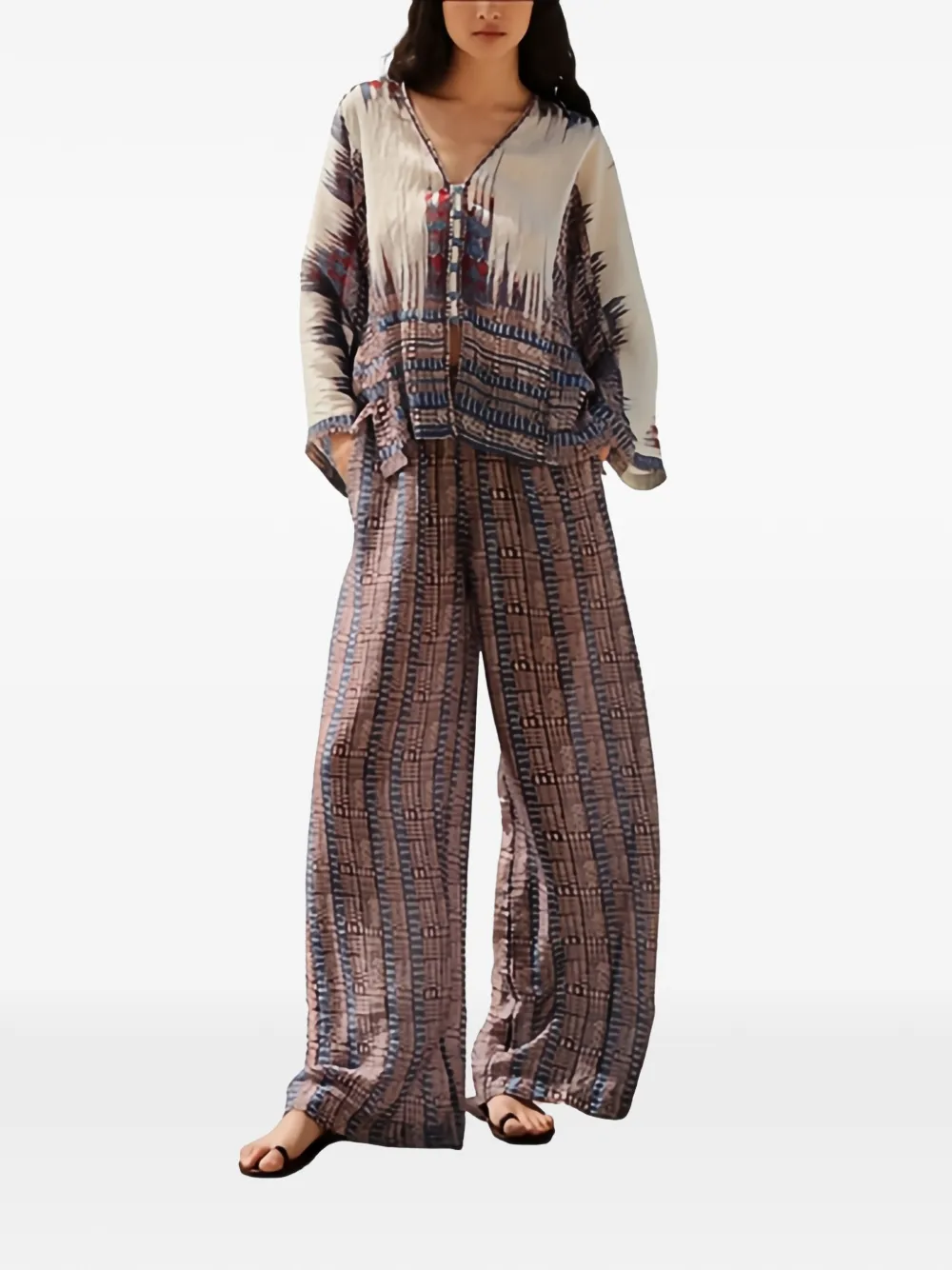 Devotion 아이솔라 밴딩 웨이스트 팔라초 팬츠 | 와이드 팬츠 | Image 2