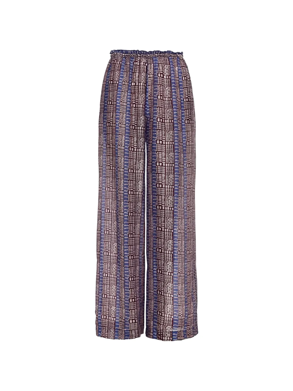 Devotion Isola Elastic-waist Palazzo Pants In Brown