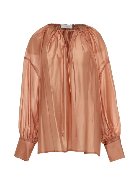 Devotion gathered satin blouse